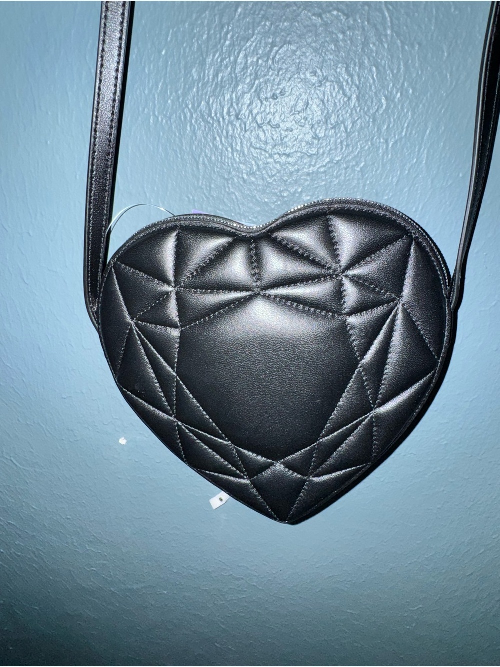 Tiffany Black Quilted Heart Crossbody Bag - Stylish Women's Shoulder Bag